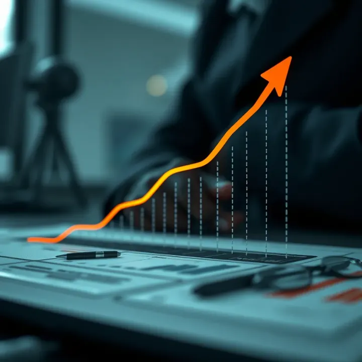 Financial growth chart showing upward trend representing business stability and trust in Nigerian market