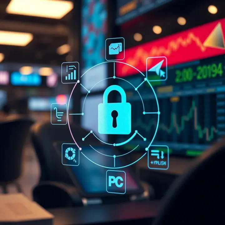 Secure online payment methods for forex trading with digital icons representing security