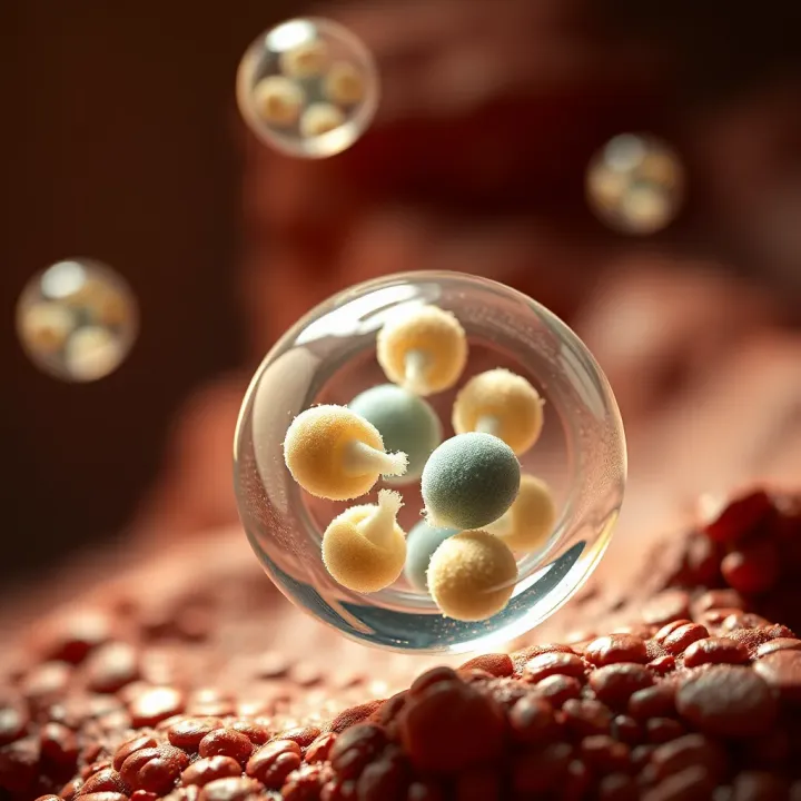 Illustration of various single-celled organisms undergoing binary fission relevant to Nigerian biology studies