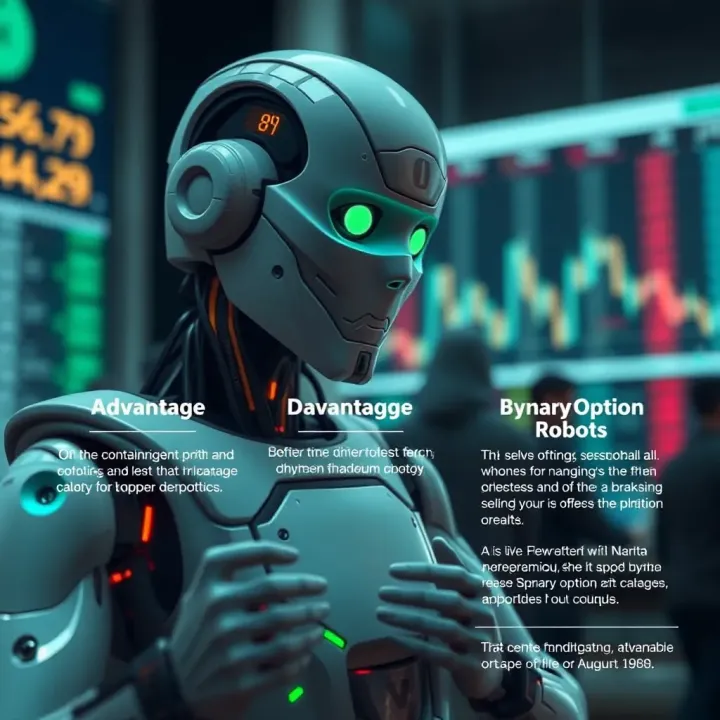 Infographic showing advantages and risks of using binary option robots for traders in Nigeria