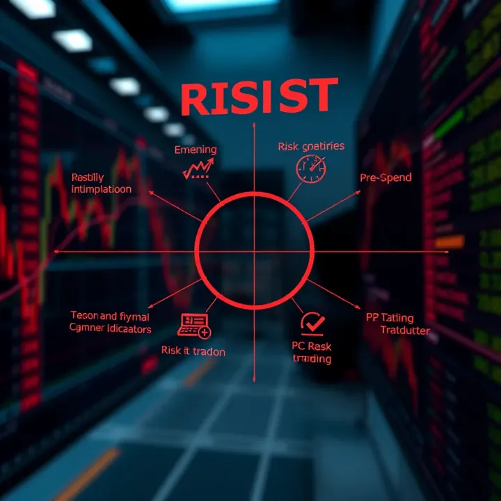 Diagram illustrating key features and risk management strategies in binary options trading