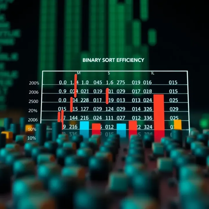 Comparison chart showing performance differences between binary sort and other sorting methods
