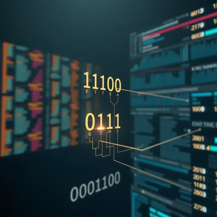 Illustration of binary tree applications in organizing data for technology and education