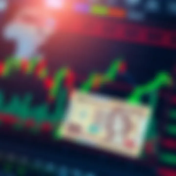 Graph showing forex price trends with Nigerian Naira symbols and trading indicators