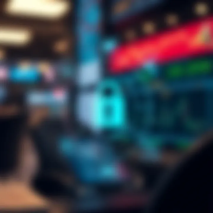 Secure online payment methods for forex trading with digital icons representing security