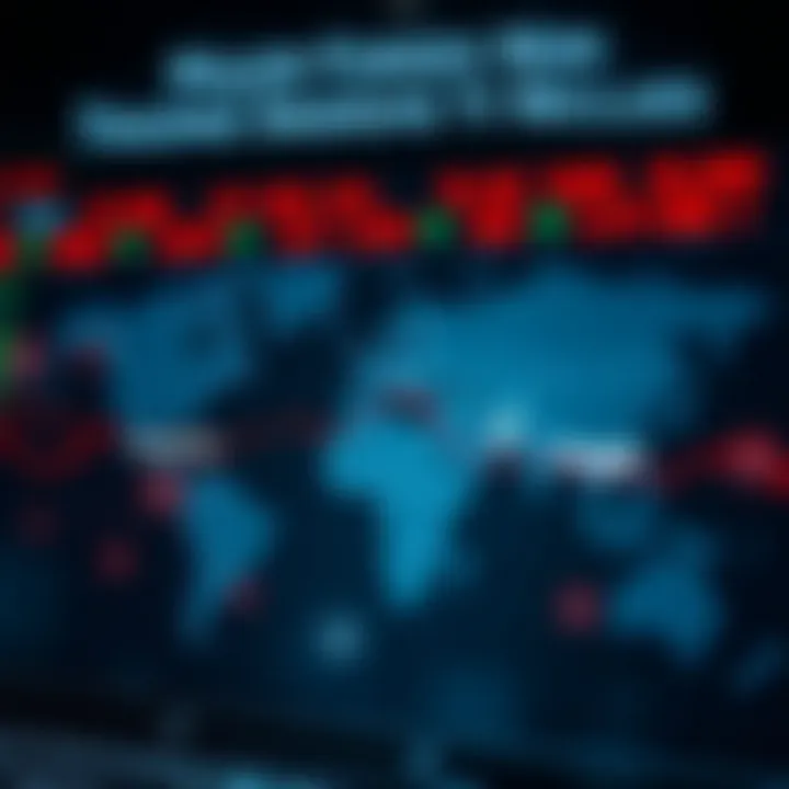 Global forex trading sessions map showing London, New York, Tokyo, and Sydney markets