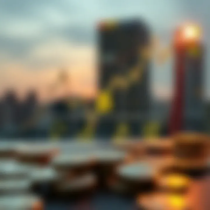 Illustration of key strategies and risk management icons for binary options trading