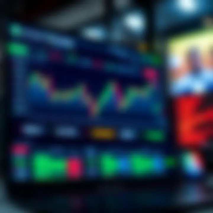 User interface of a binary options trading platform showing price charts and trade options