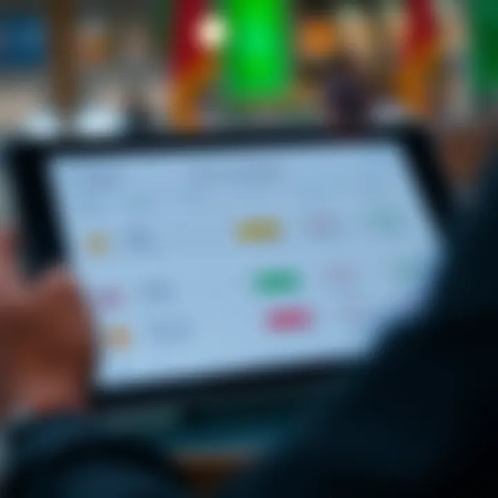 Comparison of features and costs of different forex trading apps on tablet screen