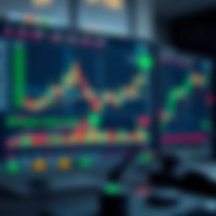 Dashboard interface of a forex trading platform showing real-time currency charts and trading tools