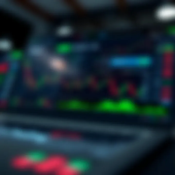 Dashboard showing key features of a trading app interface with charts and market data