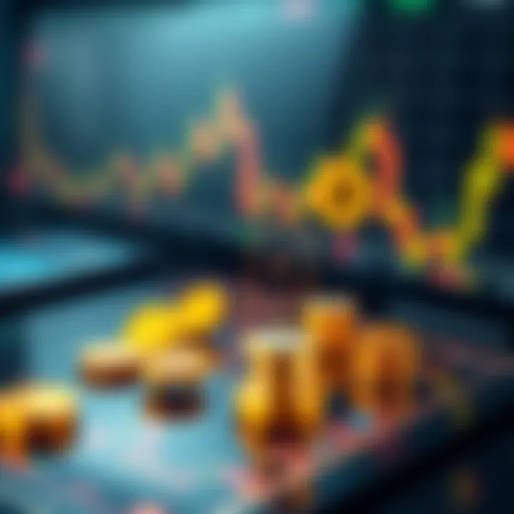 Illustration showing various cryptocurrency icons connected to a secure digital platform symbolizing trading options