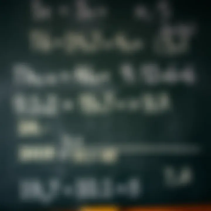 Illustration of various binary operation symbols with mathematical notations on a chalkboard