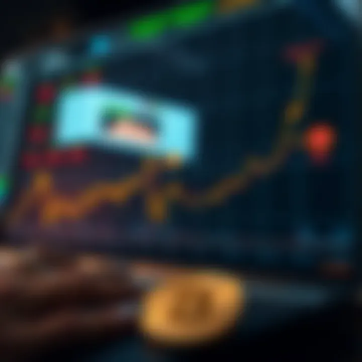 Graph illustrating arbitrage strategies with rising profit margins and risk indicators