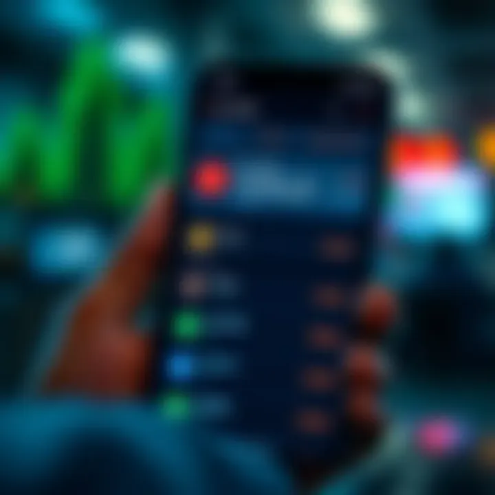 Digital wallet interface showing cryptocurrency balances and transaction options on a mobile device