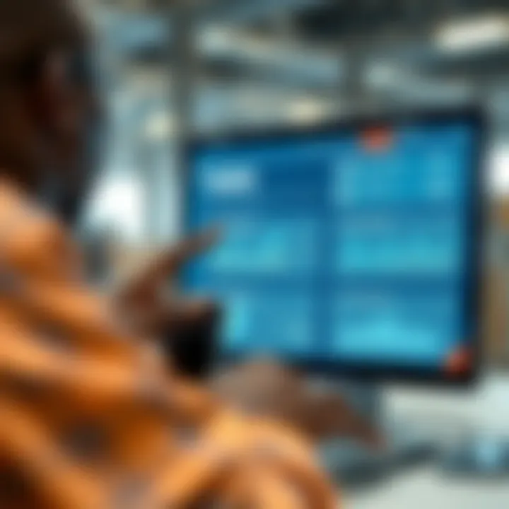 Digital interface showing risk control options and data analytics for business protection