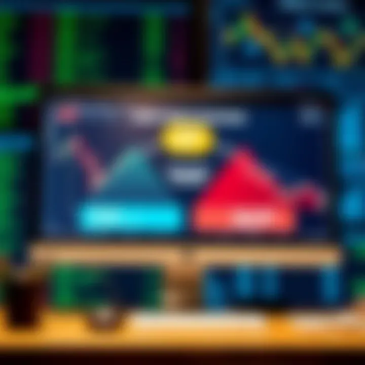 Diagram showing flexible trading strategies and risk management tools on a computer screen