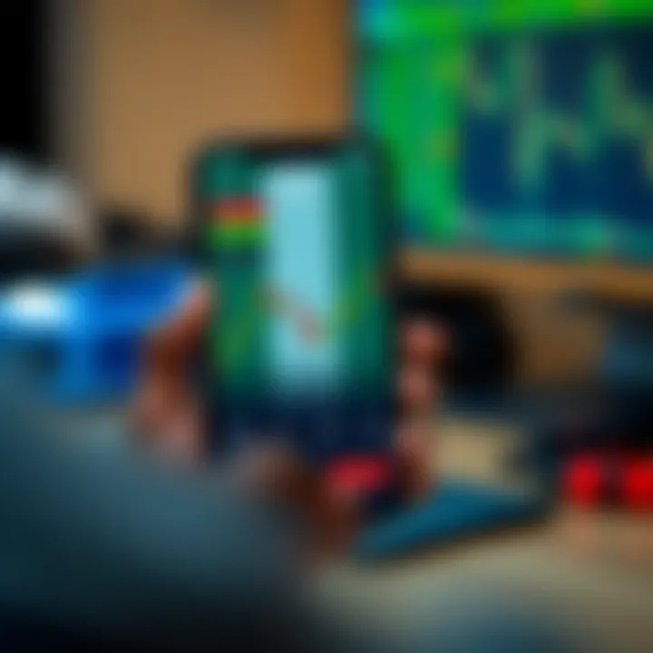 Mobile device displaying a forex trading application interface with Nigerian flag elements