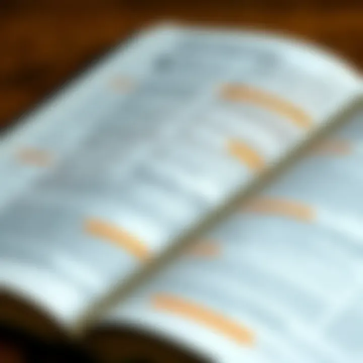 Open book with highlighted sections on trading psychology and risk management strategies