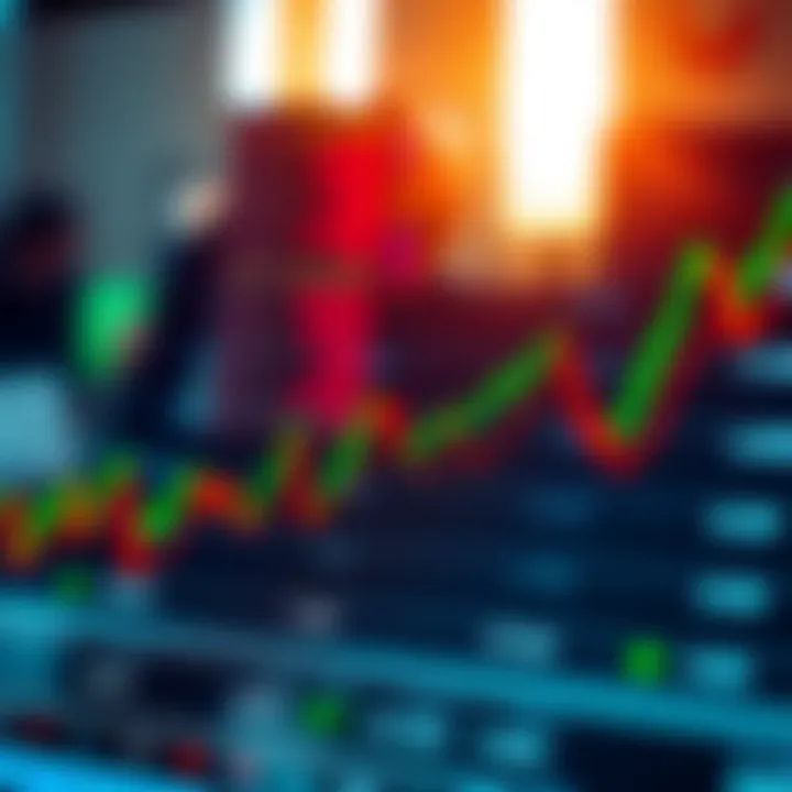 Graph showing currency exchange rate fluctuations over time