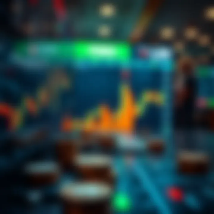Digital currency exchange concept illustrating forex trading in Nigeria with currency symbols and financial charts