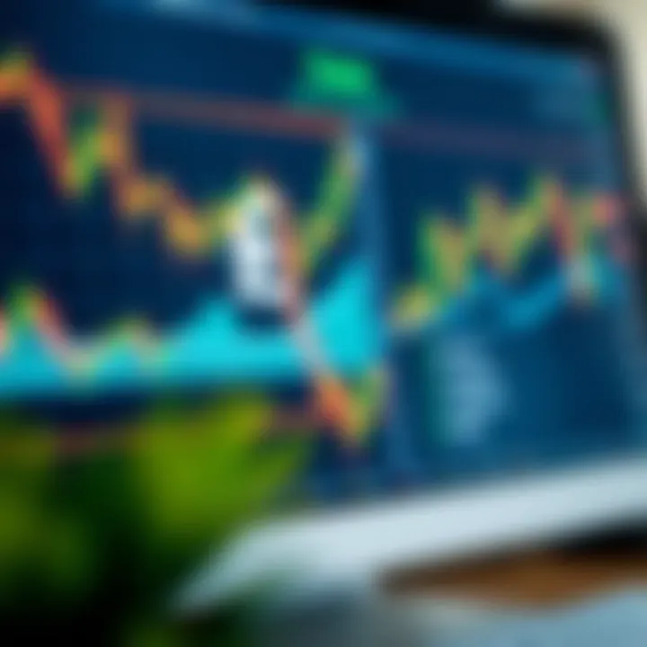 Illustration of a computer screen displaying forex trading charts with British pound and Nigerian naira symbols