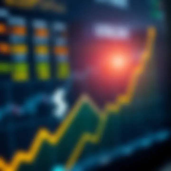 Graph showing upward trend with Nigerian naira symbol and economic data icons