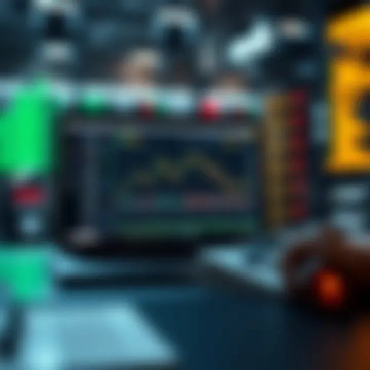 Conceptual graphic of secure online trading platform and risk management tools