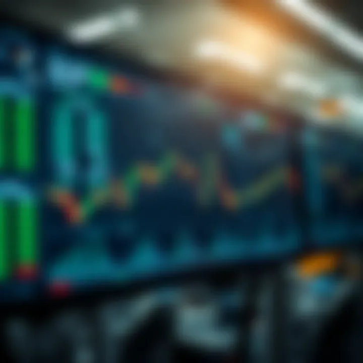 Digital interface displaying automated forex trading data and charts