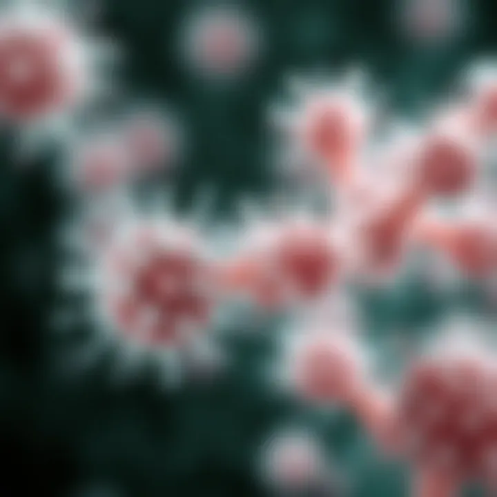 Representation of bacteria multiplying rapidly illustrating the importance of binary fission in natural environments