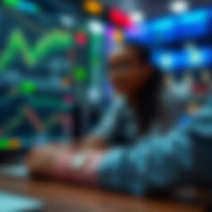 Conceptual illustration of secure financial transactions and payment methods for online trading