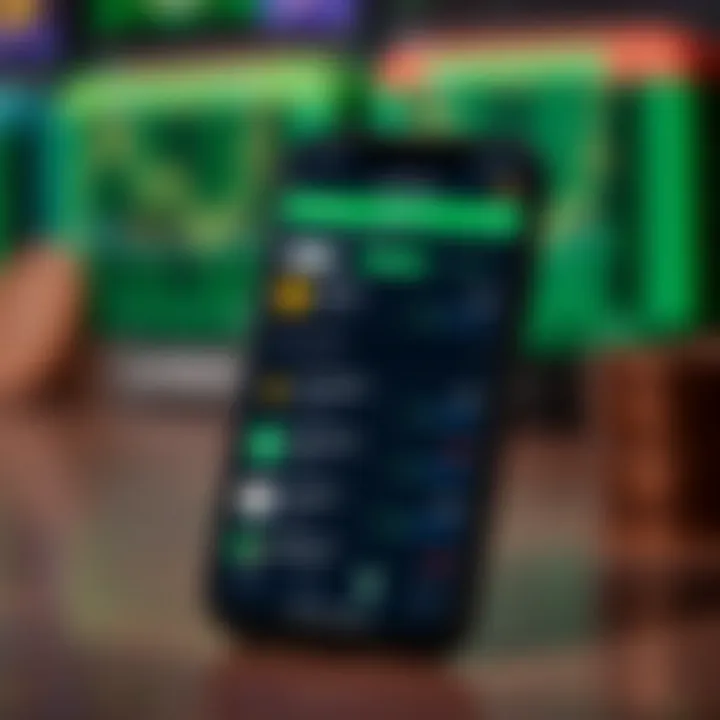 Mobile phone displaying payment method options and trading assets suitable for Nigeria