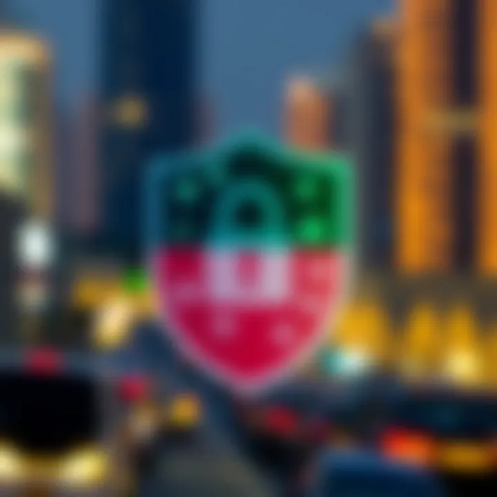 Graphic depicting security shield overlaying currency symbols and regulatory icons