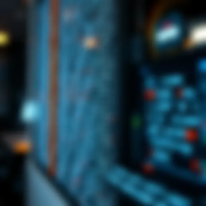 Visual representation of binary code flowing through a translator to enable communication between devices