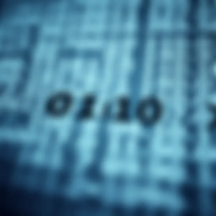 Diagram illustrating the binary division algorithm with binary digits and division symbols