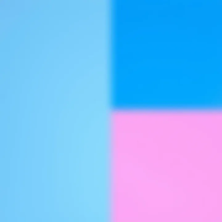 Symbolic representation of binary gender with contrasting blue and pink halves merging into a gradient