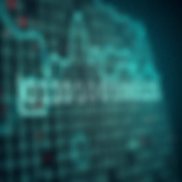 Diagram illustrating binary data representation with bits and bytes forming digital information