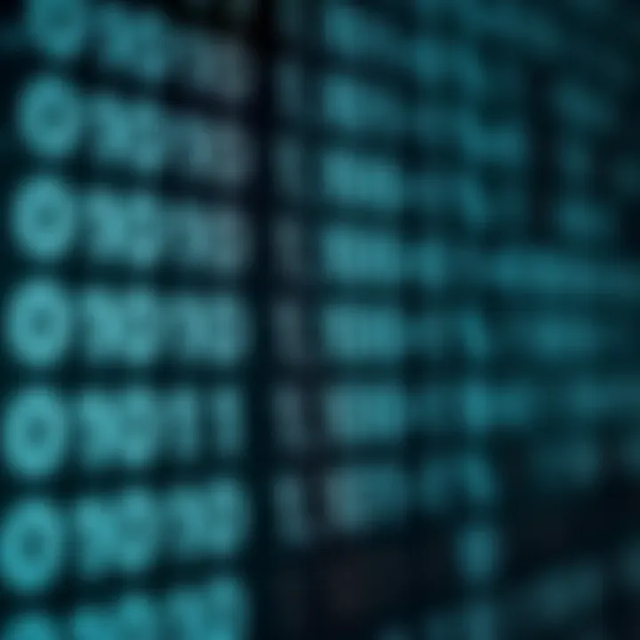 Visual representation of binary arithmetic operations such as addition and subtraction with binary digits