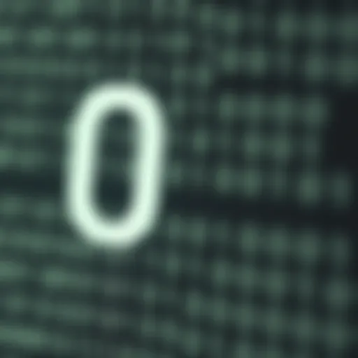 Diagram showing the binary counting system with digits zero and one