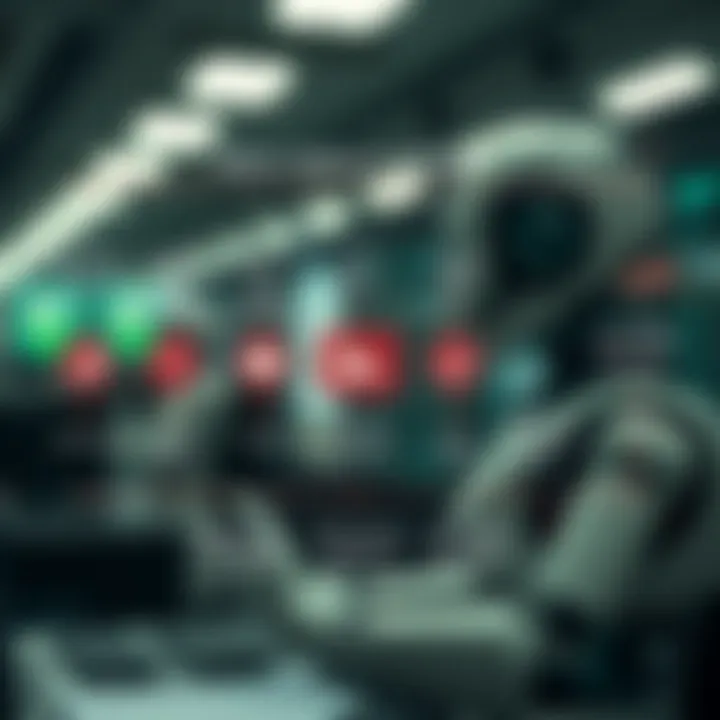 Diagram illustrating the functioning of binary option robots with data flow and automated trading signals