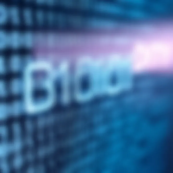 Visualization of binary code being translated into readable text format
