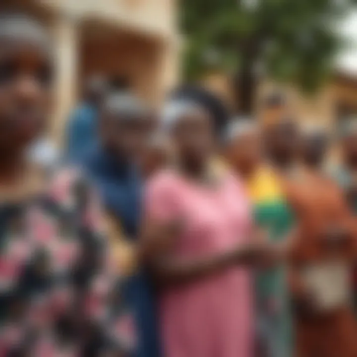 Group gathered in support of gender diversity and inclusion in a Nigerian community