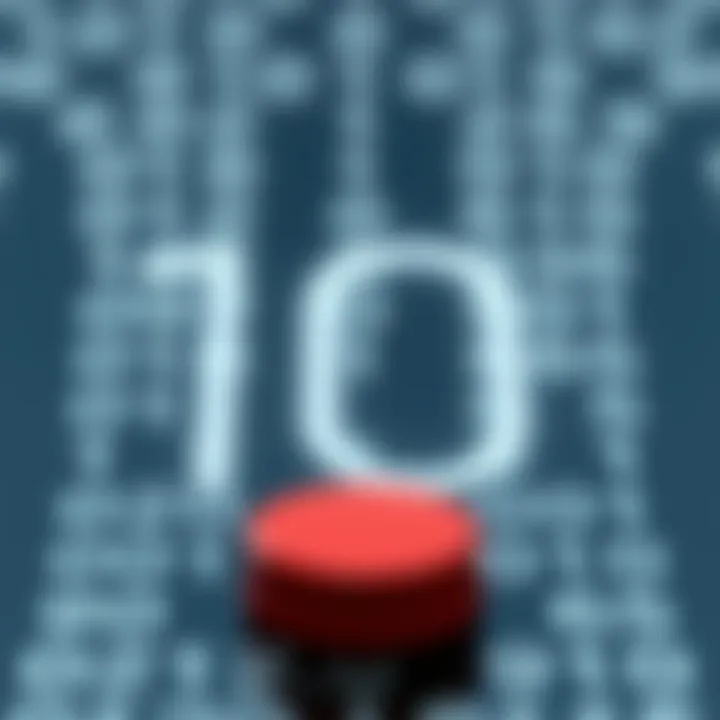 Diagram illustrating the binary representation of the decimal value ten with position markers