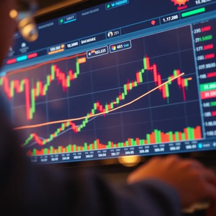 Optimal Trade Execution and Spread for Forex Scalping Graph showing rapid forex trade execution with minimal spread on a digital trading platform