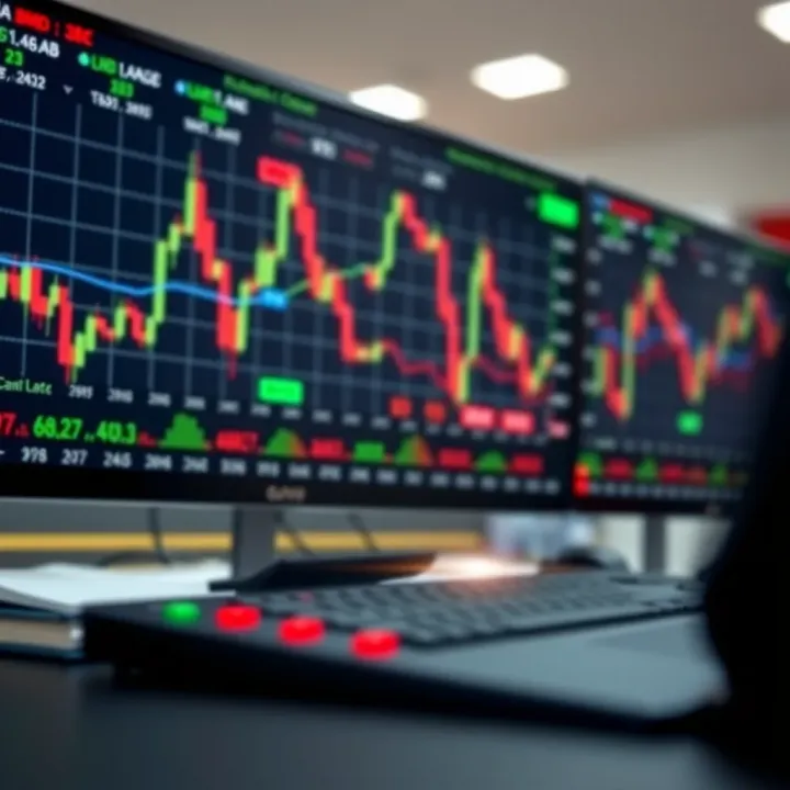 Dashboard of a forex trading platform showing market charts and key trading indicators