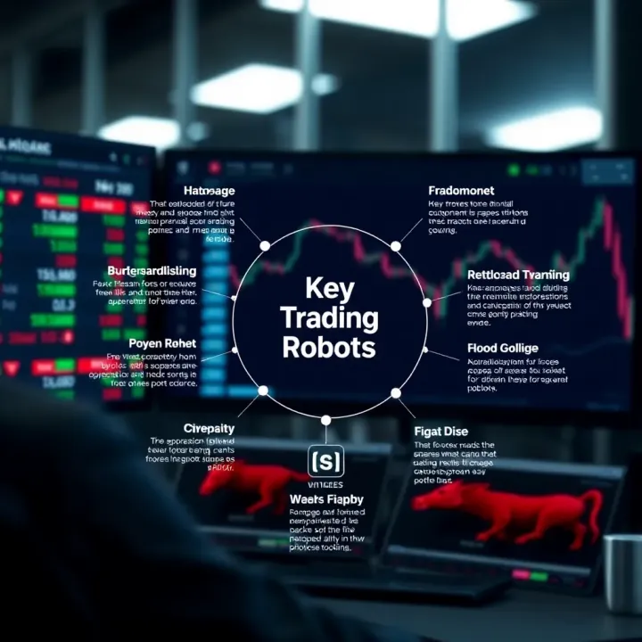 Key Features for Selecting Forex Trading Robots Diagram illustrating key features to consider when selecting a forex trading robot