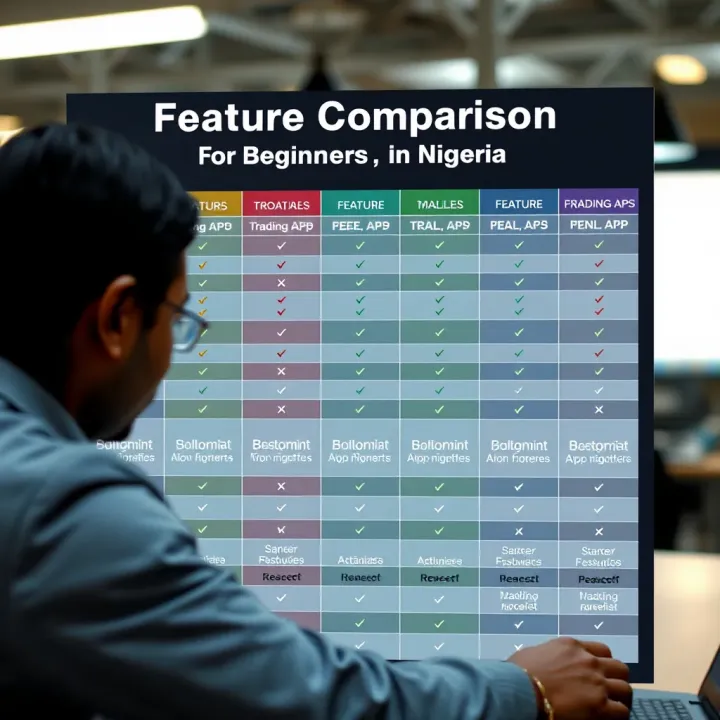 Comparison chart highlighting features and benefits of various trading apps suited for Nigerian beginners