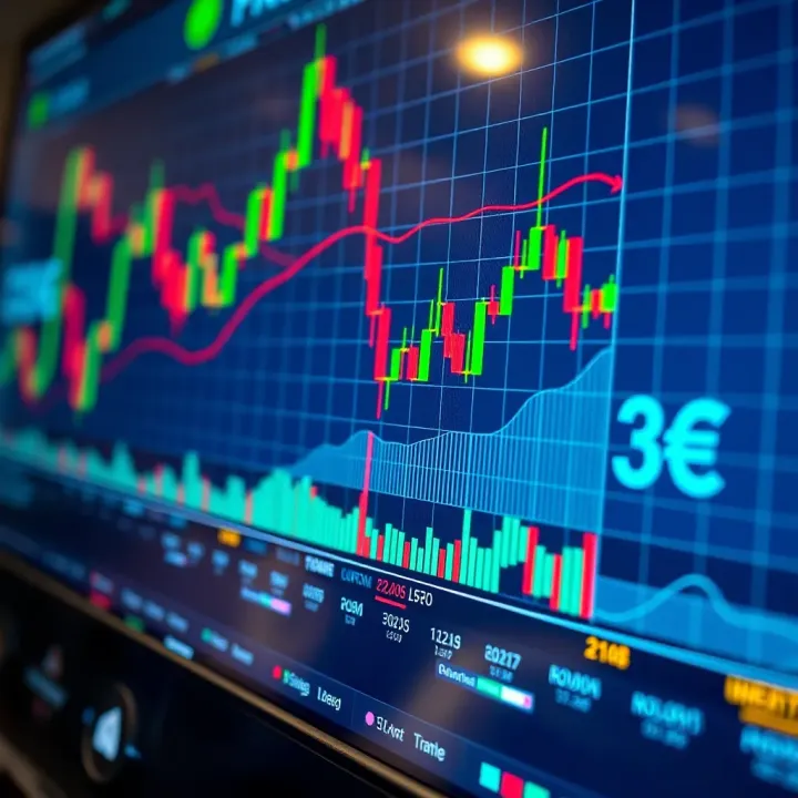 Digital interface displaying forex trading charts with Nigerian currency symbols