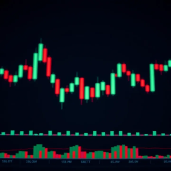 Various common candlestick patterns displayed on a dark trading chart background