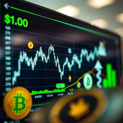 Graph illustrating cryptocurrency price trends with Nigerian Naira symbols and electricity icons highlighting local challenges